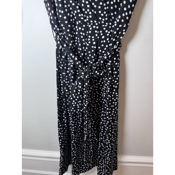 Hobbs London Women's Polka Dot Midi Stretchy Dress Size 4 - Picture 8 of 9